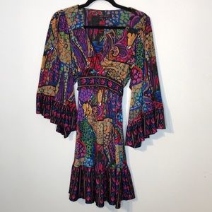 Vintage Betsey Johnson animal mix print dress